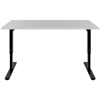 SCALE Schreibtisch | 1600 - 1800 mm, manuell höhenverstellbar, Perlgrau