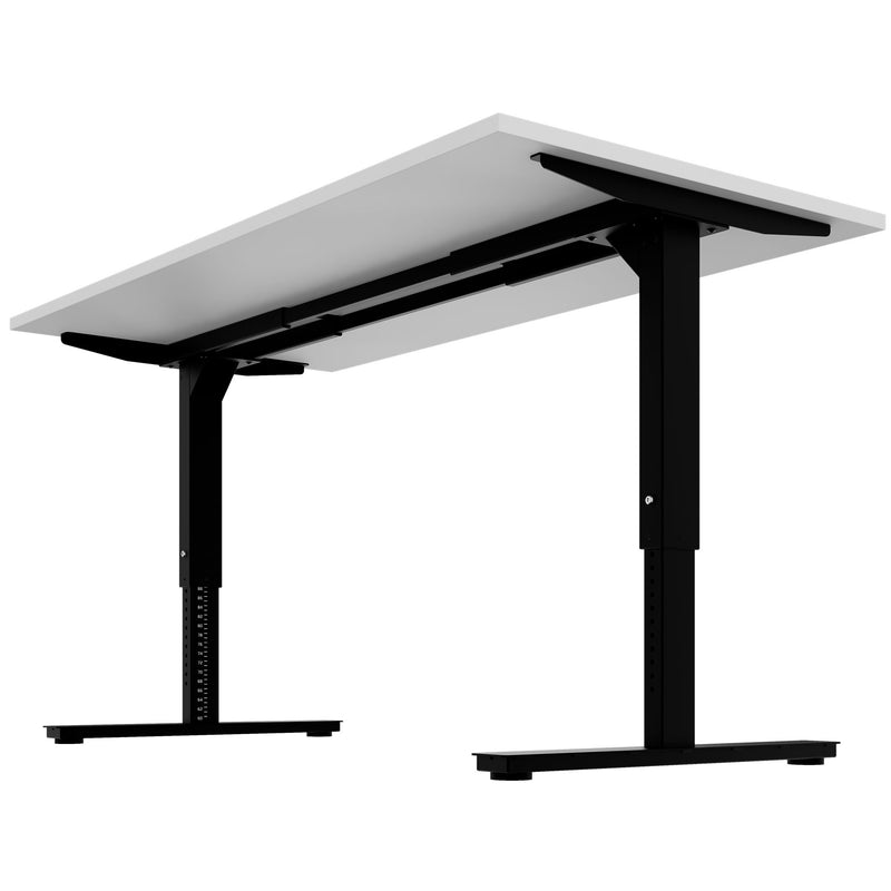 Scale Desk | 1600 - 1800 mm, réglable manuellement à hauteur, gris perlé - 3 Main Image