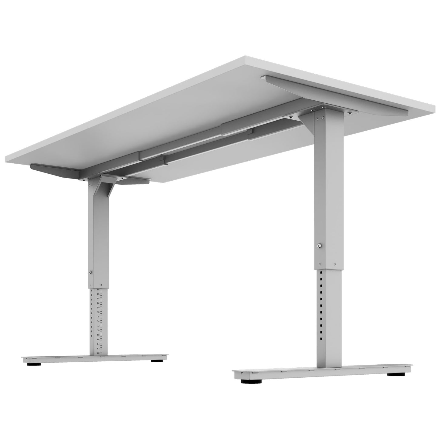 SCALE desk | 1600 - 1800 mm, manually height adjustable, pearl gray