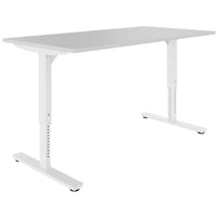 SCALE desk | 1600 - 1800 mm, manually height adjustable, pearl gray