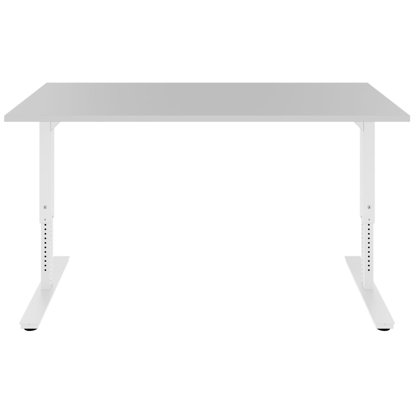 SCALE desk | 1600 - 1800 mm, manually height adjustable, pearl gray