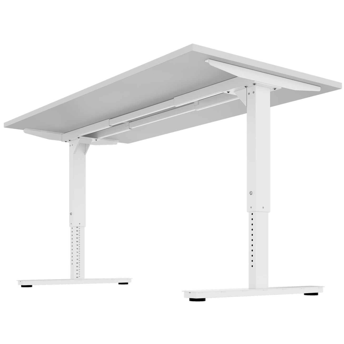 SCALE desk | 1600 - 1800 mm, manually height adjustable, pearl gray