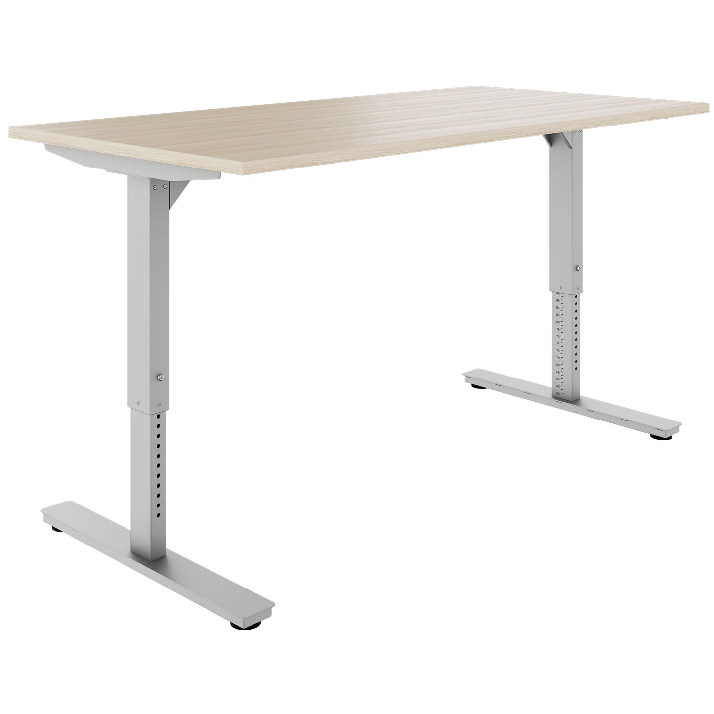 SCALE desk | 1600 - 1800 mm, manually height adjustable, sand ash