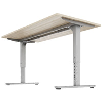 SCALE desk | 1600 - 1800 mm, manually height adjustable, sand ash