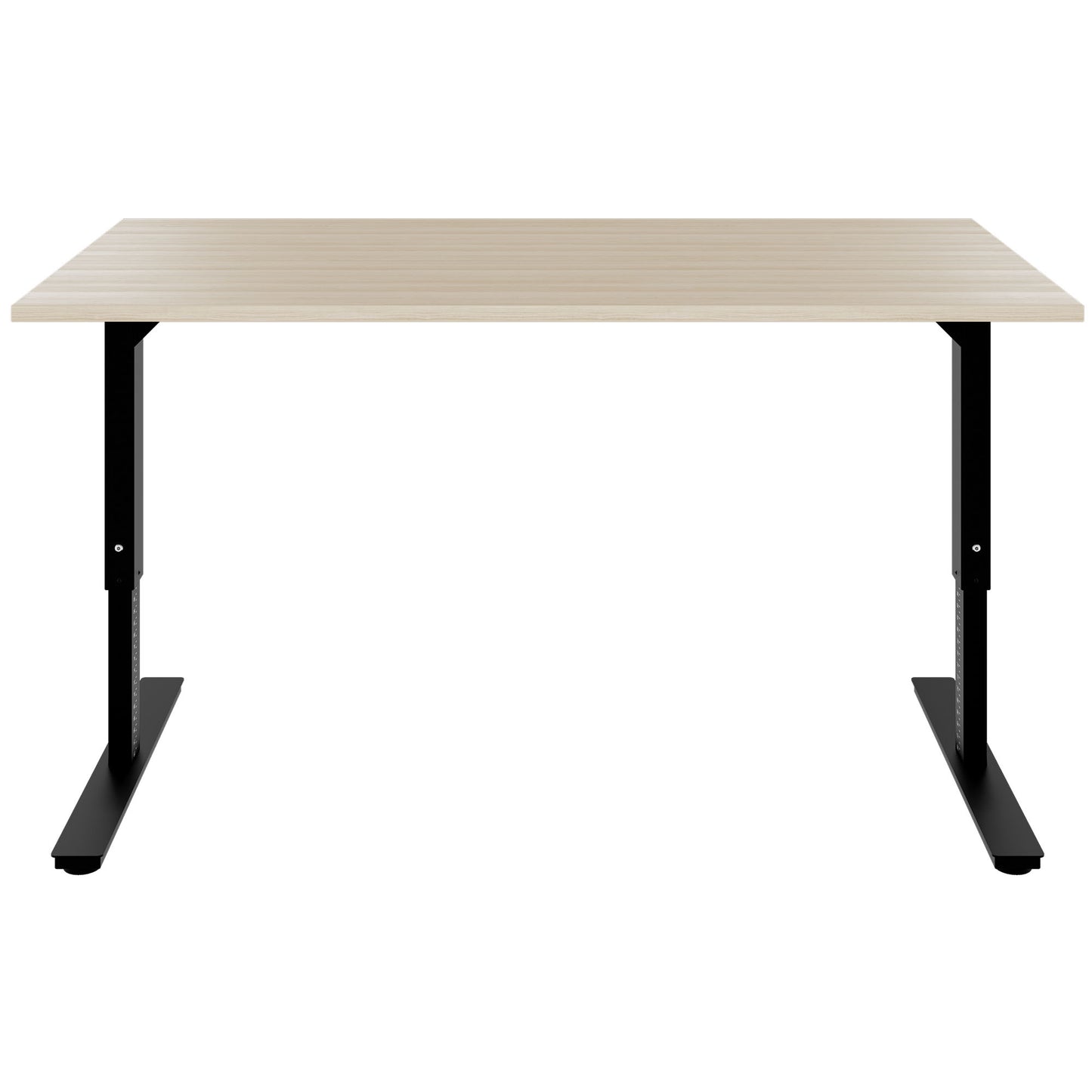 SCALE desk | 1600 - 1800 mm, manually height adjustable, sand ash