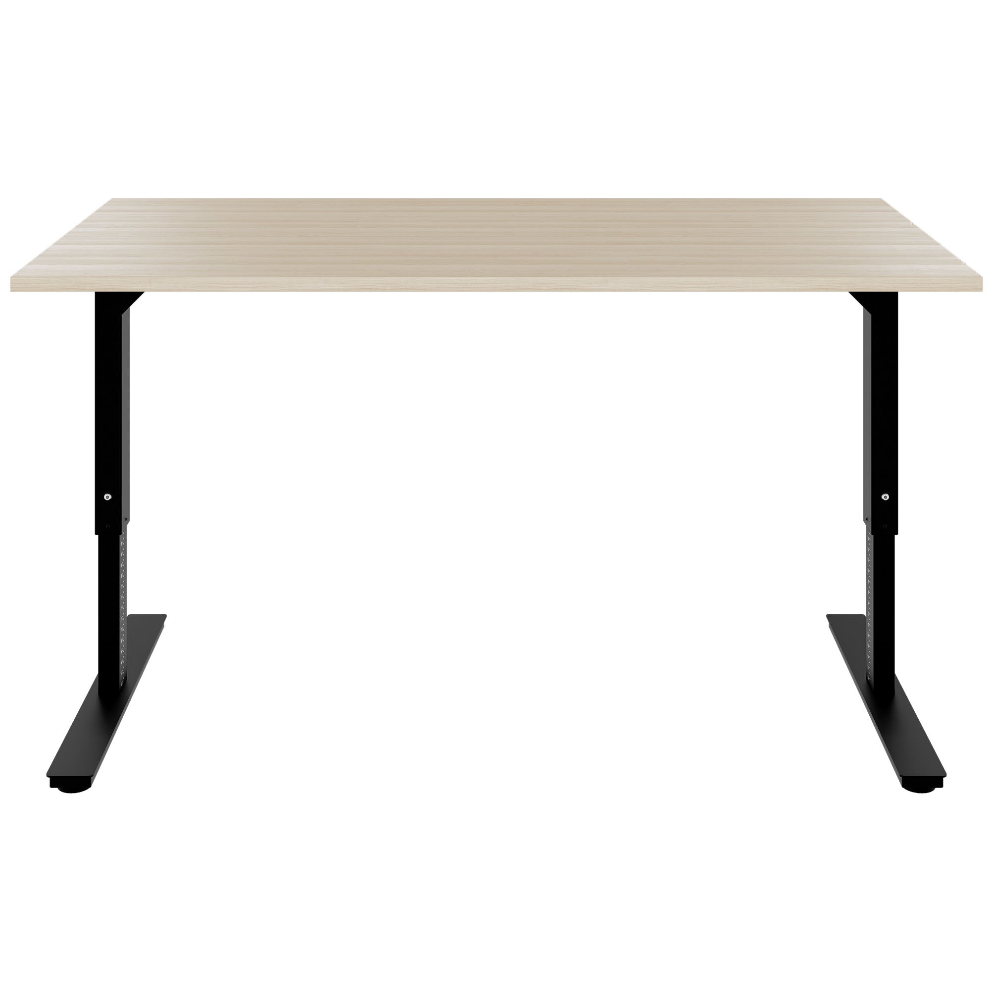 SCALE desk | 1600 - 1800 mm, manually height adjustable, sand ash
