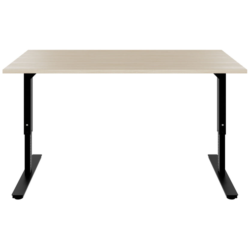 SCALE desk | 1600 - 1800 mm, manually height adjustable, sand ash