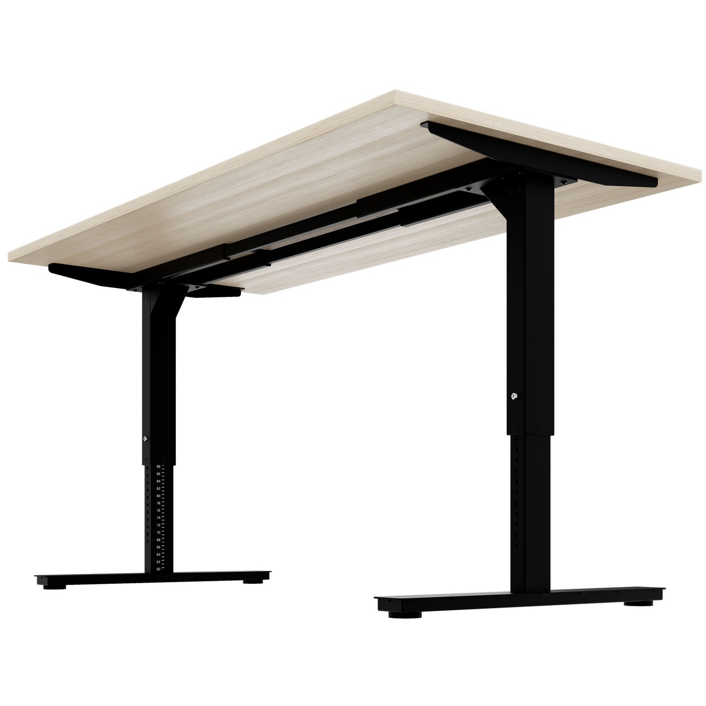 SCALE desk | 1600 - 1800 mm, manually height adjustable, sand ash