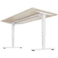 SCALE desk | 1600 - 1800 mm, manually height adjustable, sand ash