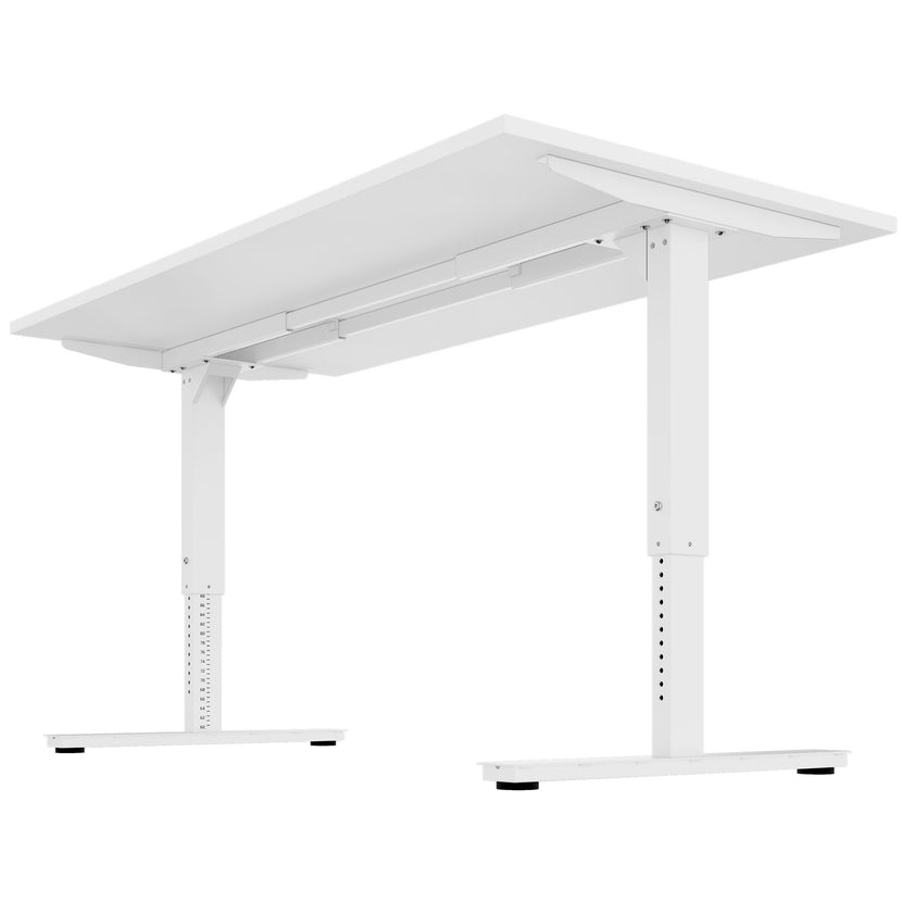 Scale Desk | 1600 - 1800 mm, réglable manuellement à hauteur, blanc