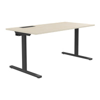 T-EASY desk | 1200 - 1800 mm, electrified, maple