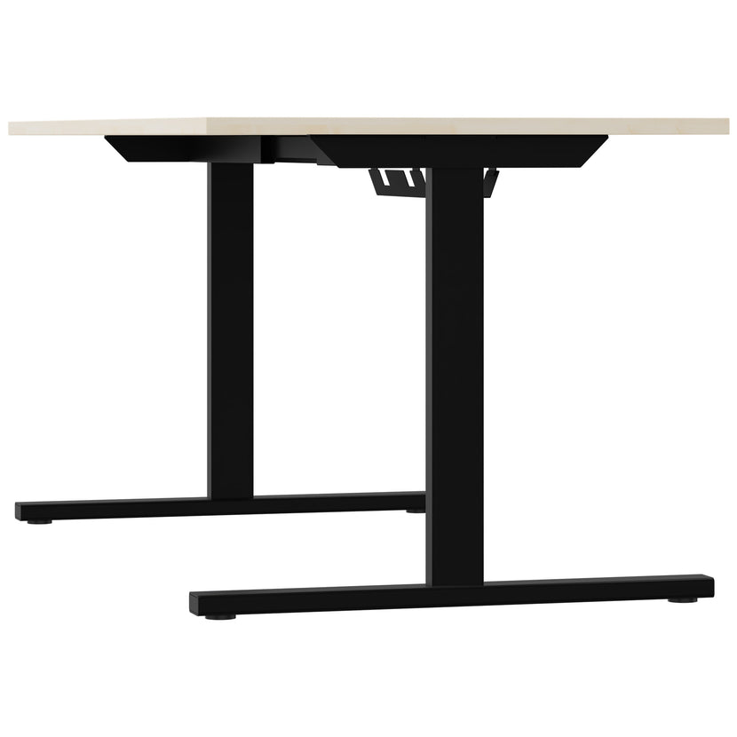 T-EASY Scrivania | 1200 - 1800 mm, elettrificato, acero