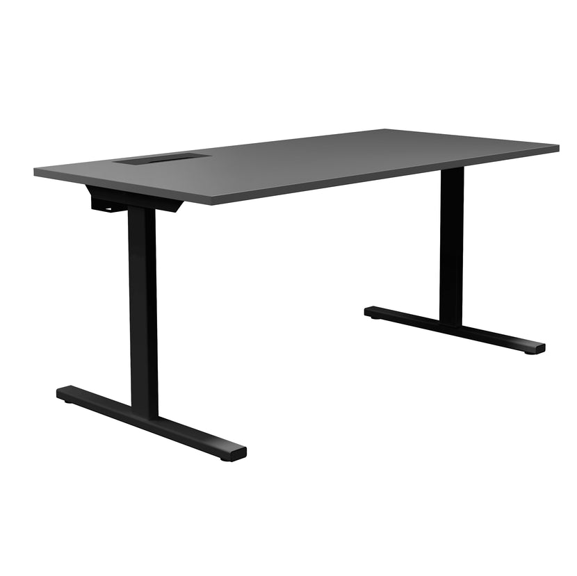 T-EASY Scrivania | 1200 - 1800 mm, elettrificato, antracite