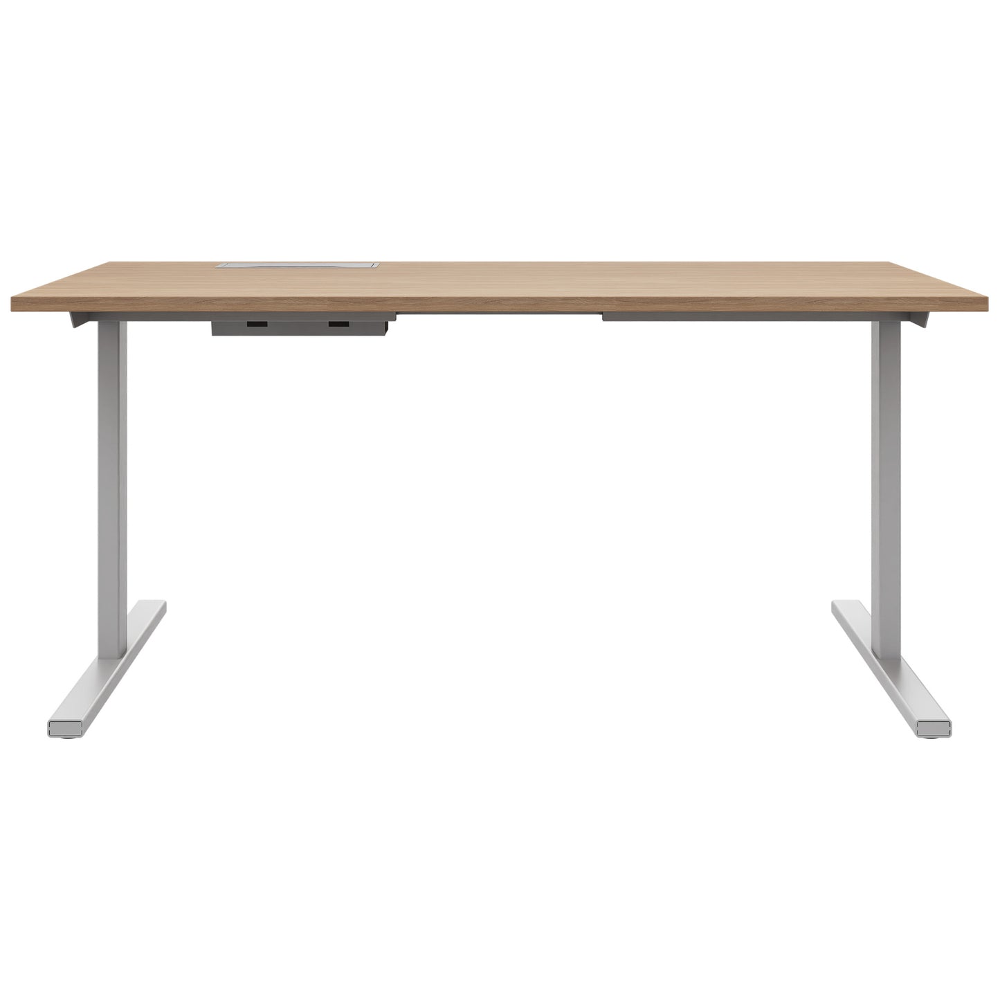 Bureau T-EASY | 1200 - 1800 mm, électrifié, chêne ambré