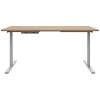 Bureau T-EASY | 1200 - 1800 mm, électrifié, chêne ambré