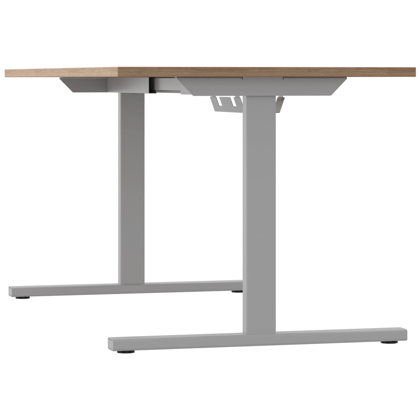 Bureau T-EASY | 1200 - 1800 mm, électrifié, chêne ambré