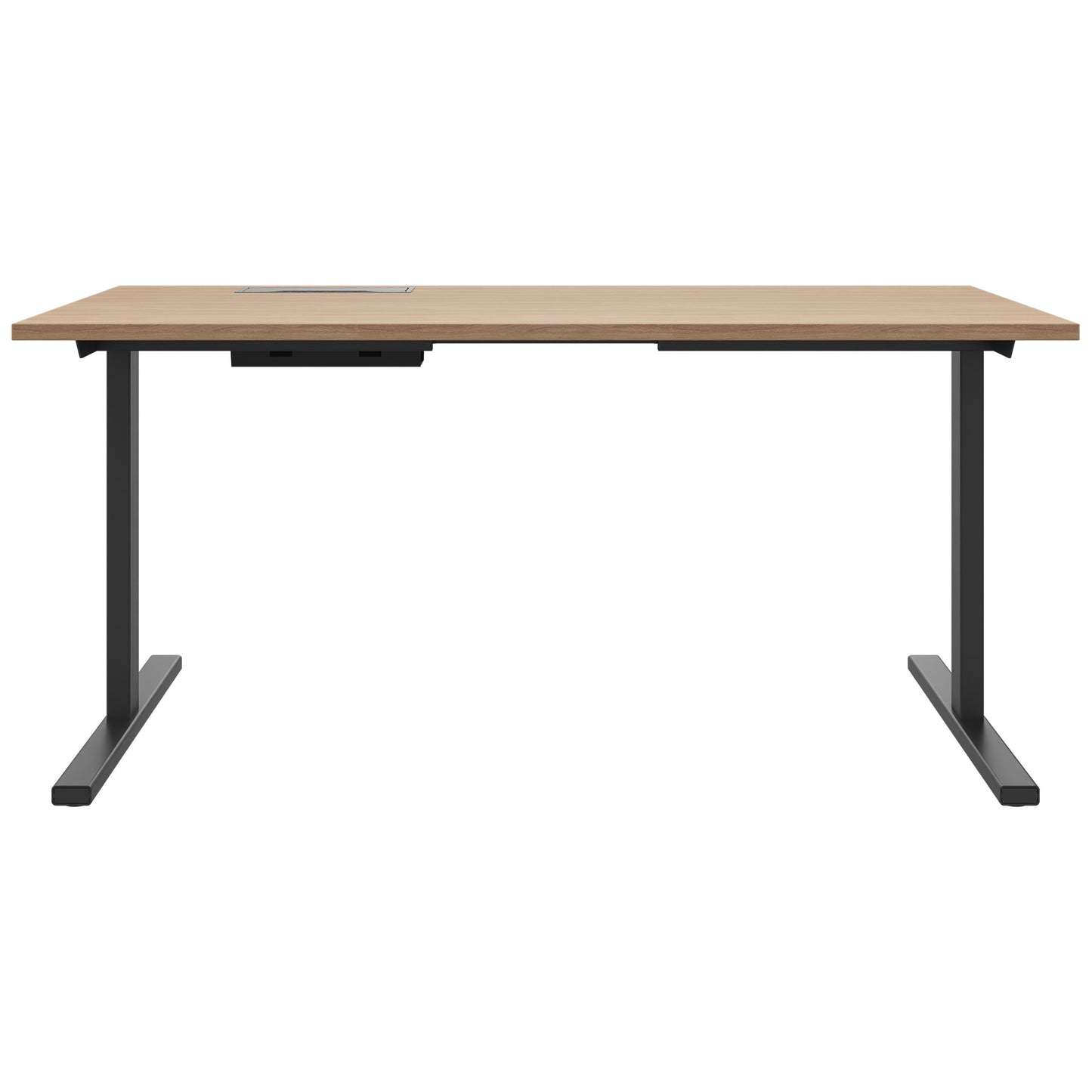 Bureau T-EASY | 1200 - 1800 mm, électrifié, chêne ambré