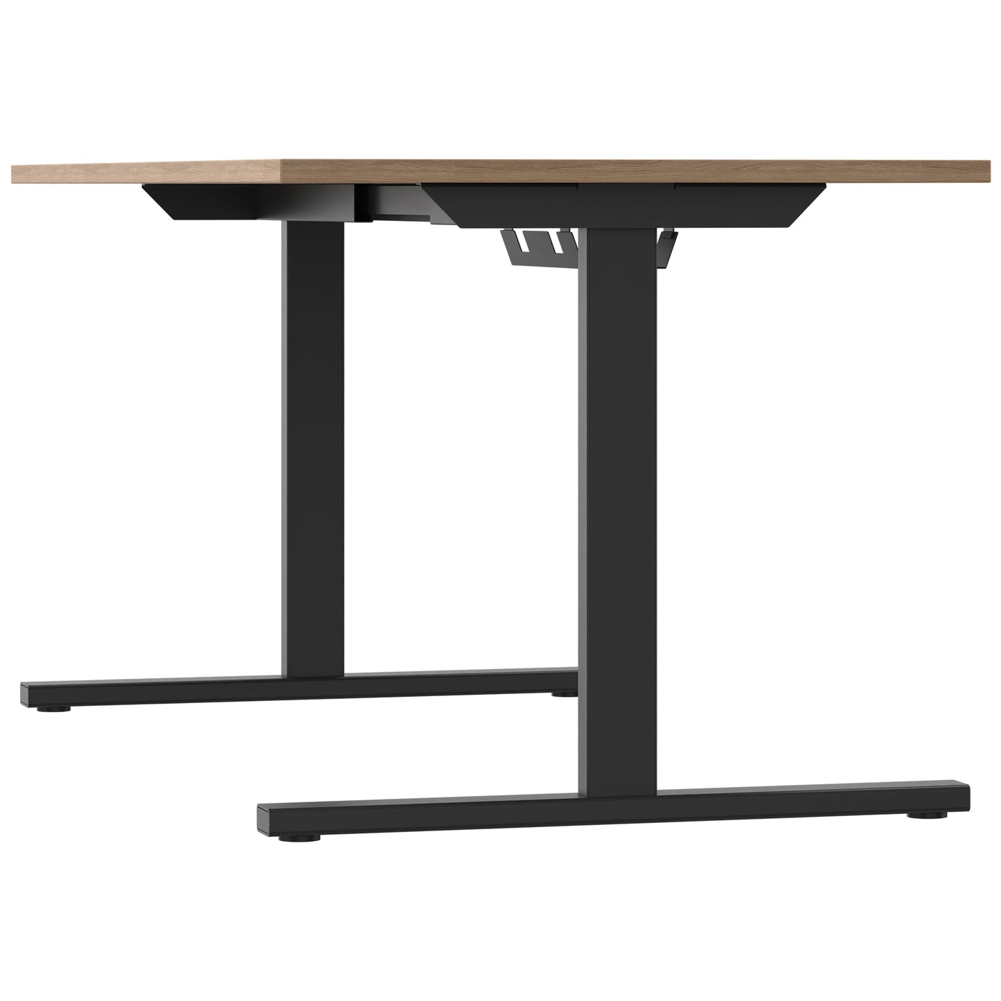 Bureau T-EASY | 1200 - 1800 mm, électrifié, chêne ambré