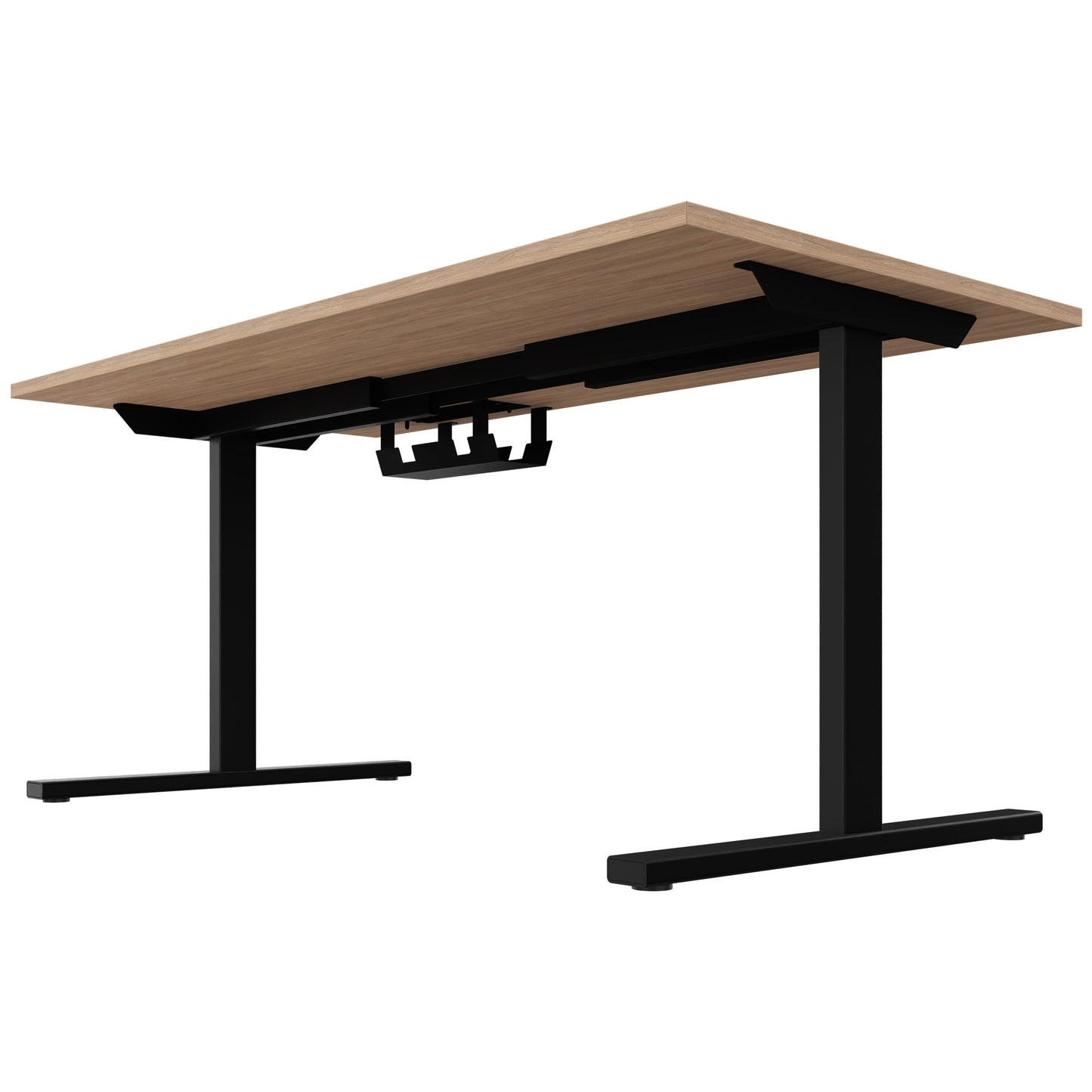 T-EASY desk | 1200 - 1800 mm, electrified, amber oak