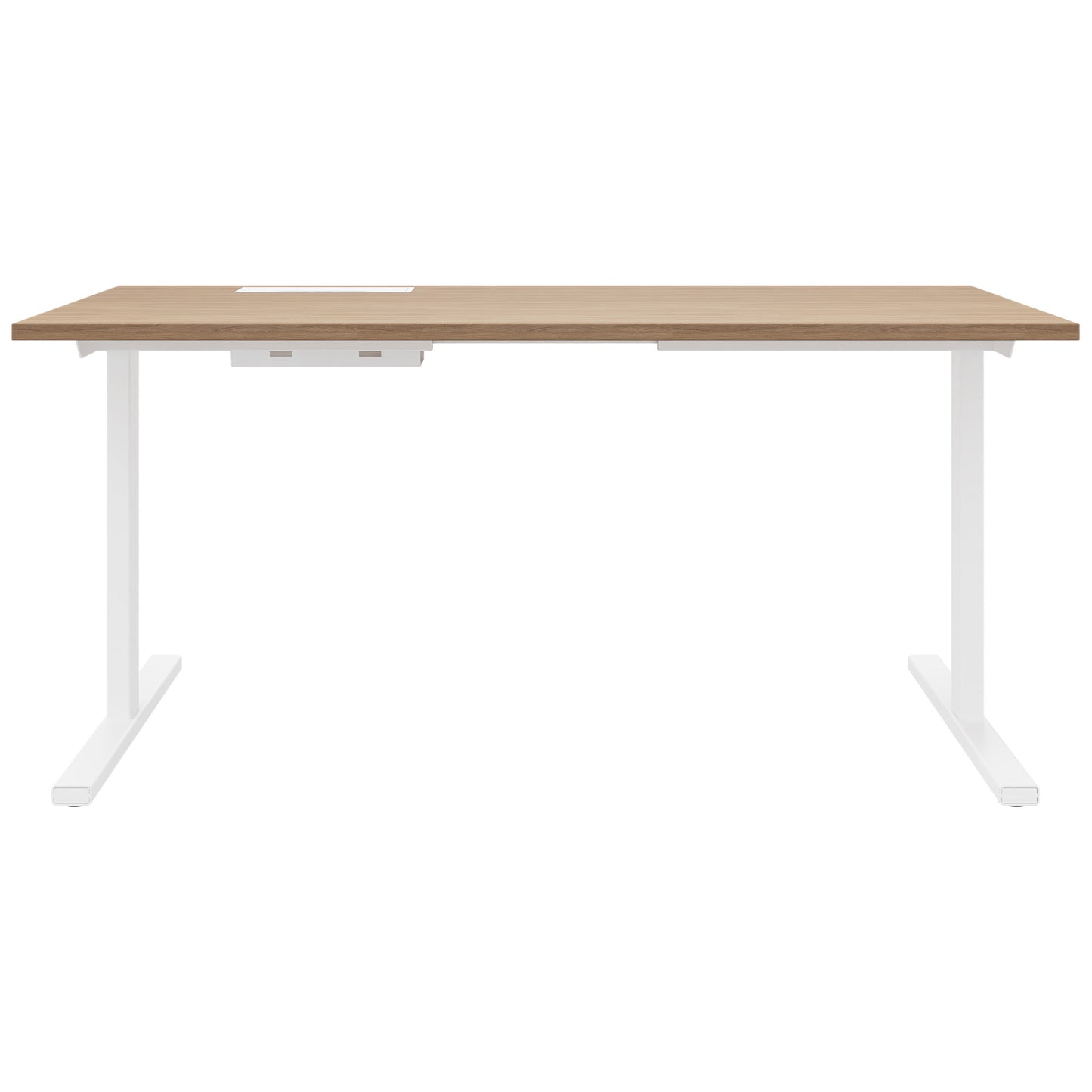 Bureau T-EASY | 1200 - 1800 mm, électrifié, chêne ambré