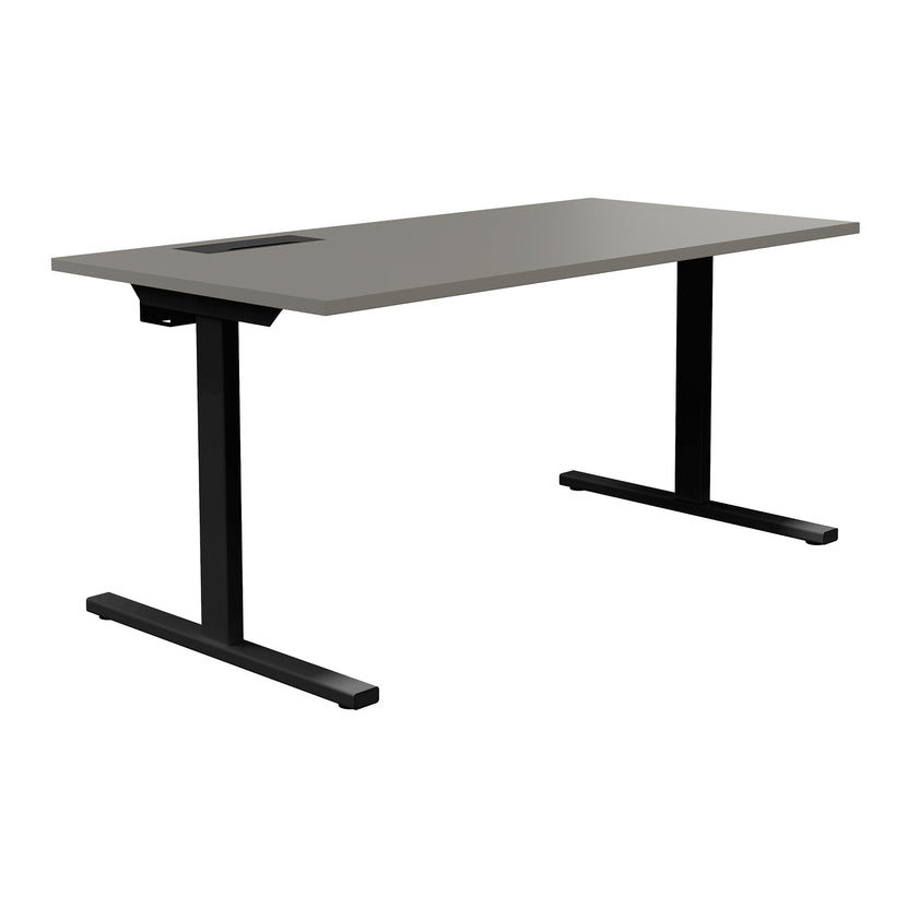 T-EASY Scrivania | 1200 - 1800 mm, grigio elettrificato, cubanite