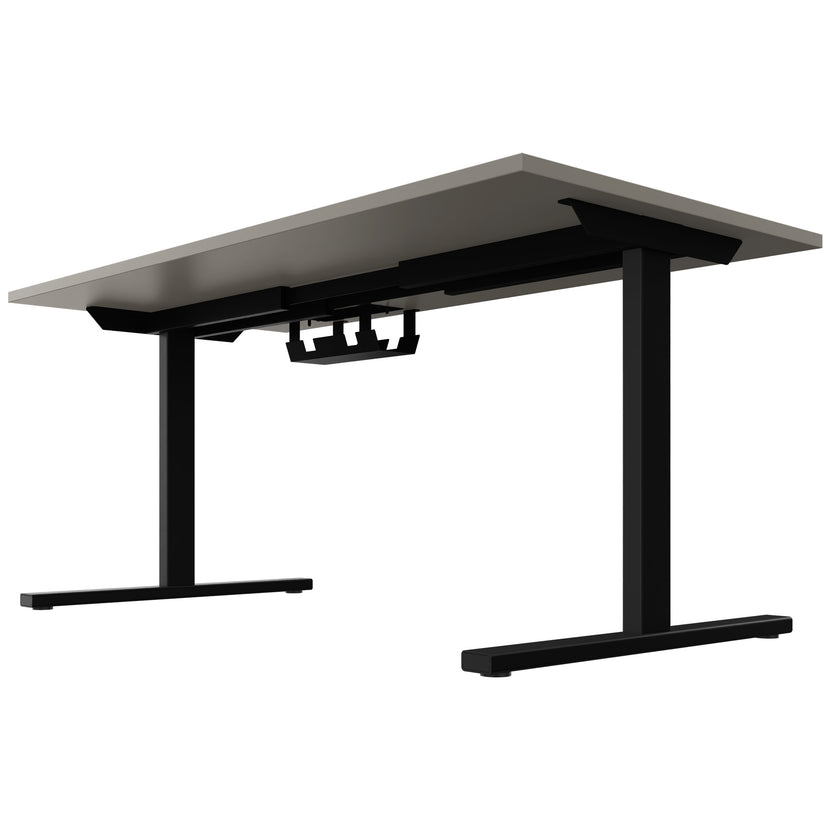 T-EASY Scrivania | 1200 - 1800 mm, grigio elettrificato, cubanite