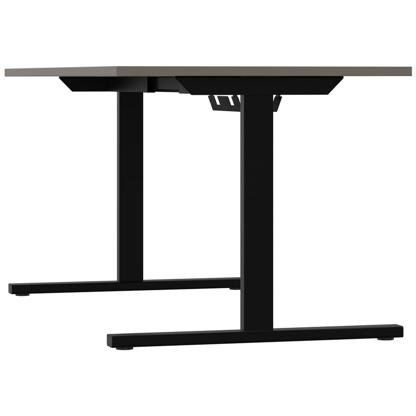 T-EASY Scrivania | 1200 - 1800 mm, grigio elettrificato, cubanite