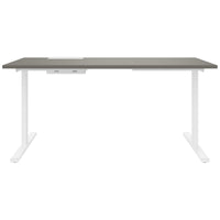 T-EASY desk | 1200 - 1800 mm, electrified, Cubanite grey