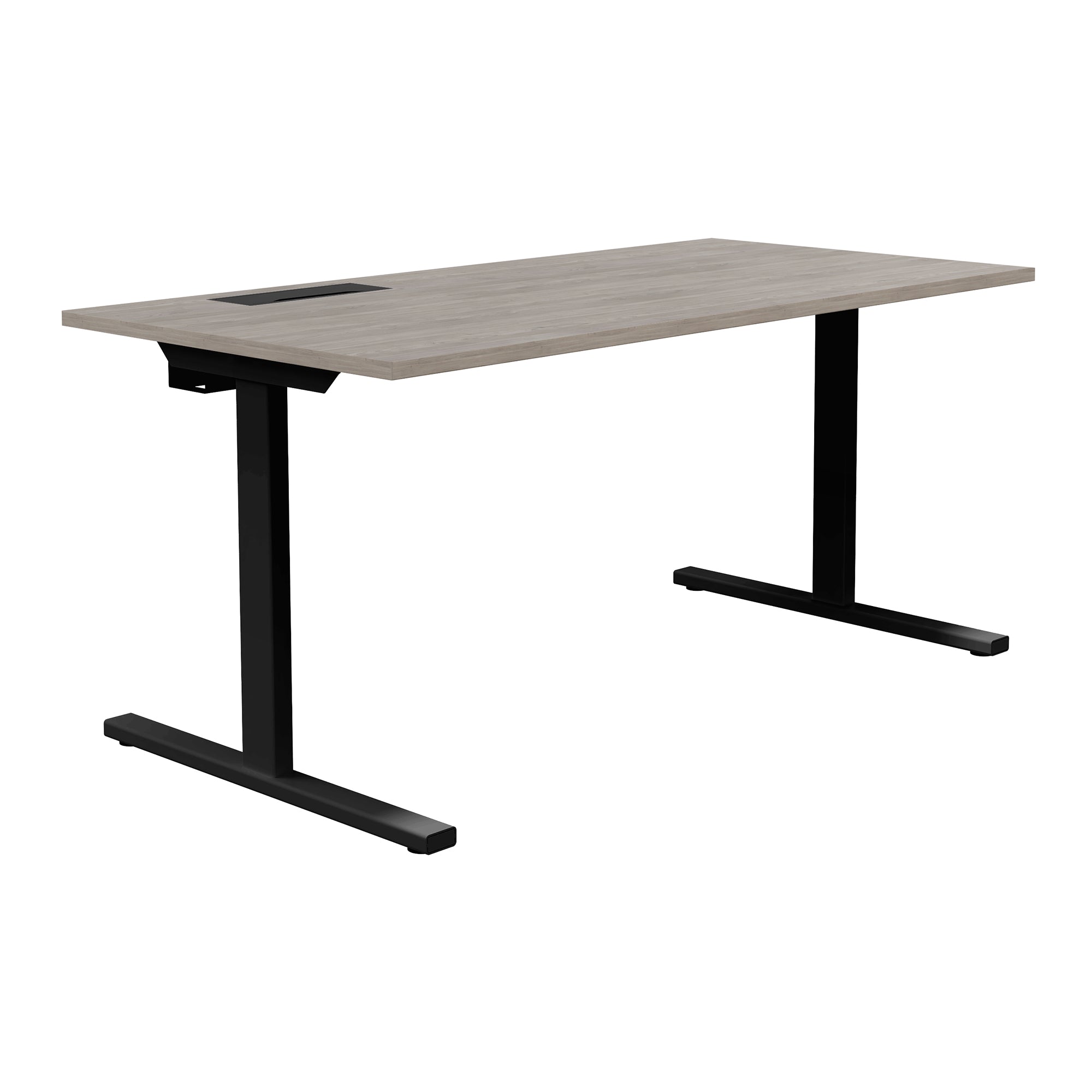 T-EASY Scrivania | 1200 - 1800 mm, elettrificato, grigio di quercia nord