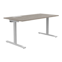 T-EASY desk | 1200 - 1800 mm, electrified, northern oak grey