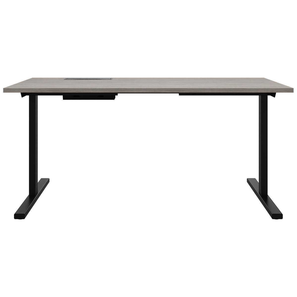T-EASY Schreibtisch | 1200 - 1800 mm, elektrifiziert, Nordeiche grau - 2 Lightbox Main Image