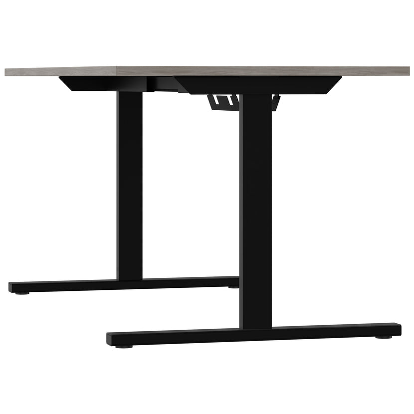 T-EASY Scrivania | 1200 - 1800 mm, elettrificato, grigio di quercia nord