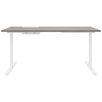 T-EASY desk | 1200 - 1800 mm, electrified, northern oak grey