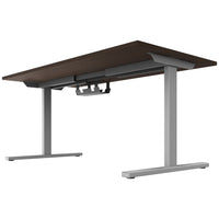 T-EASY desk | 1200 - 1800 mm, electrified, walnut