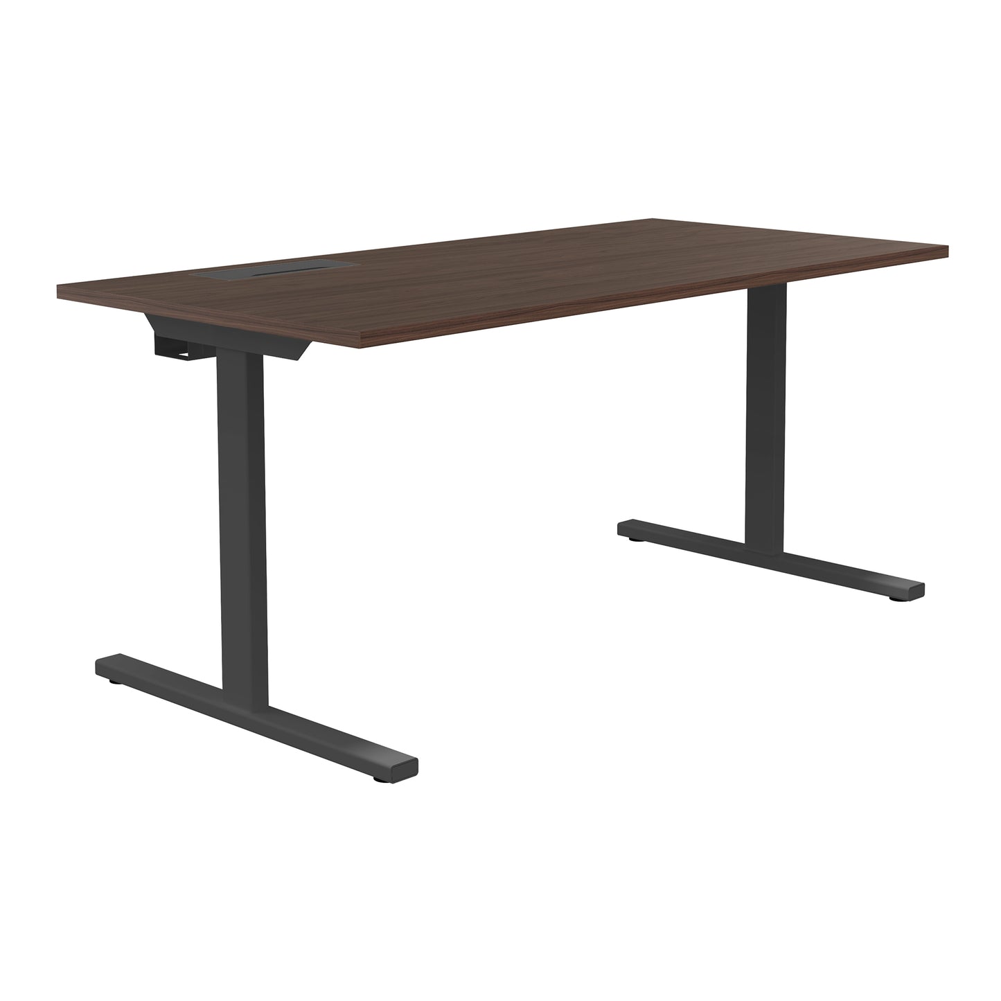 T-EASY desk | 1200 - 1800 mm, electrified, walnut