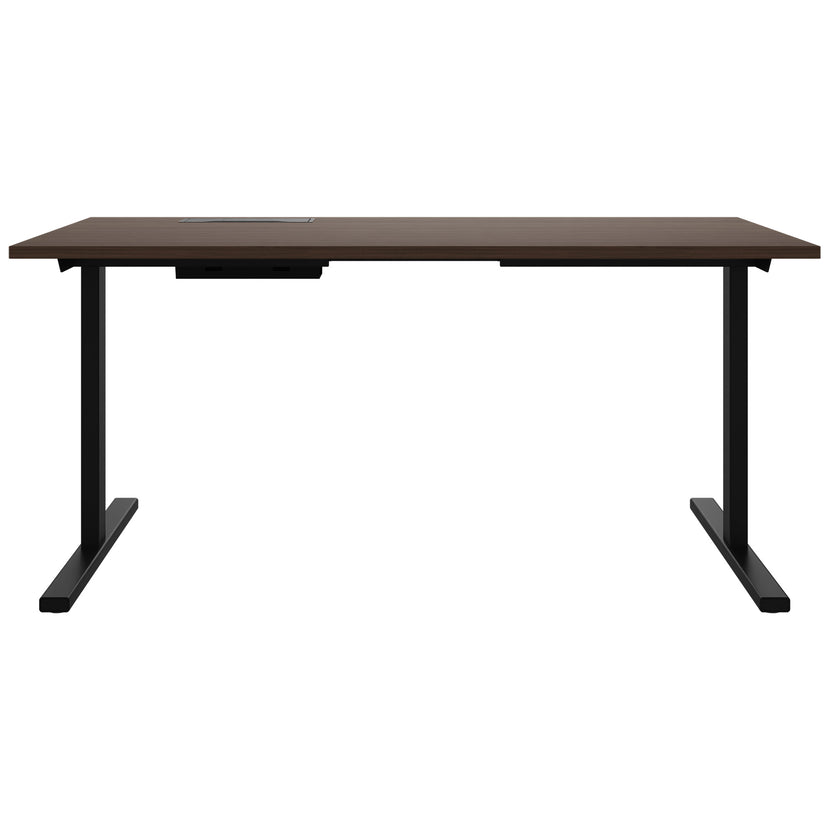 T-EASY Scrivania | 1200 - 1800 mm, elettrificato, noce