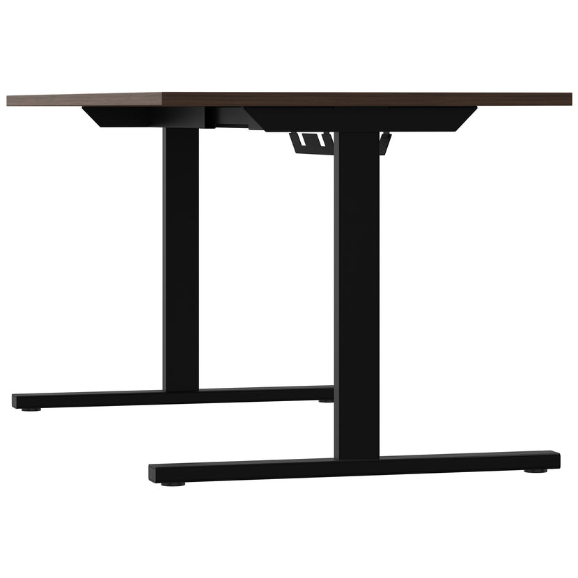 T-EASY Scrivania | 1200 - 1800 mm, elettrificato, noce