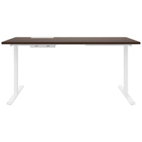 T-EASY desk | 1200 - 1800 mm, electrified, walnut