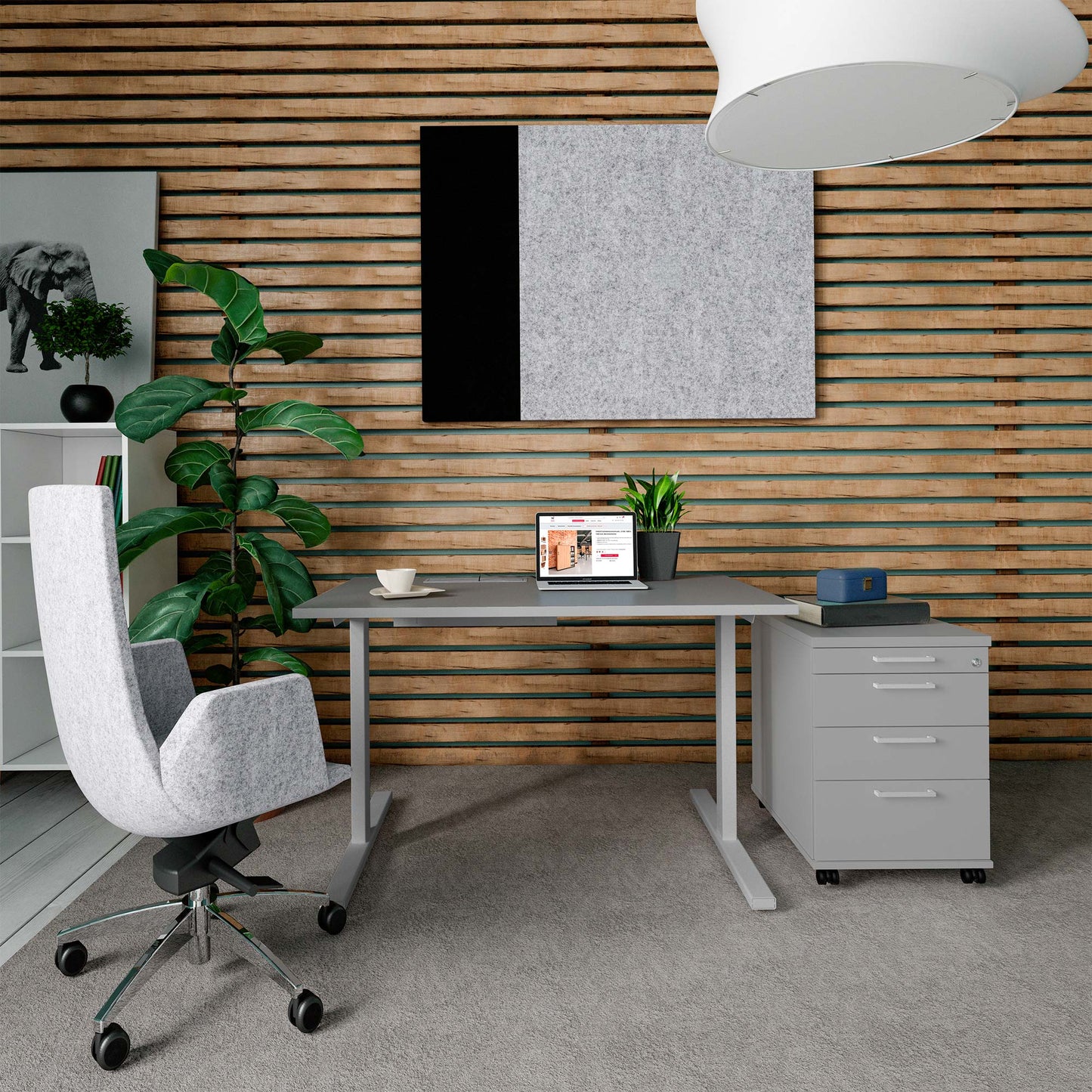 T-EASY desk | 1200 - 1800 mm, electrified, pearl grey