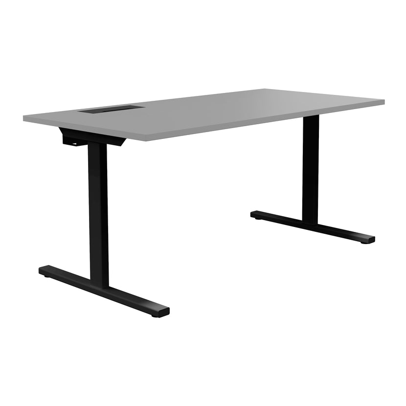 T-EASY Scrivania | 1200 - 1800 mm, elettrificato, grigio perla