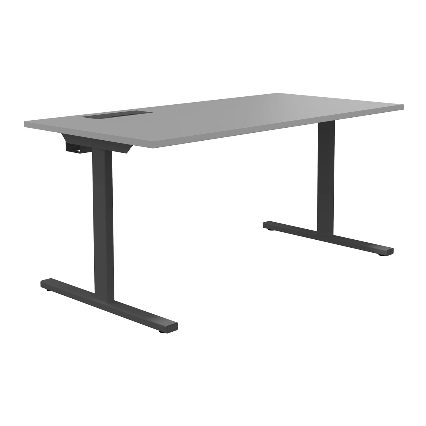 T-EASY desk | 1200 - 1800 mm, electrified, pearl grey