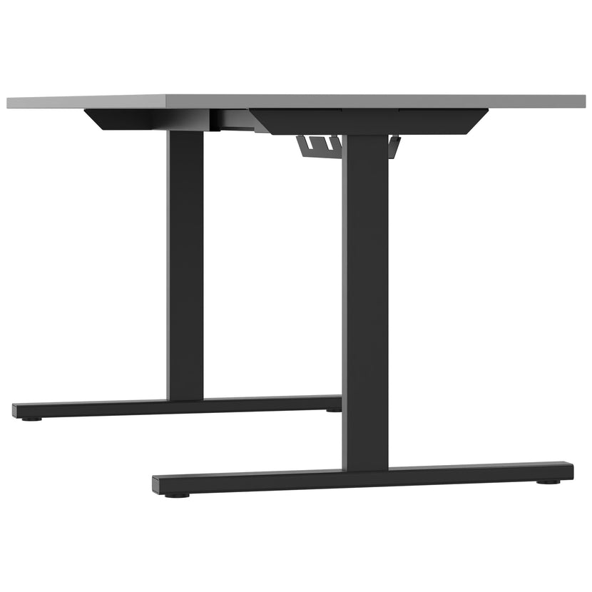 T-EASY Scrivania | 1200 - 1800 mm, elettrificato, grigio perla