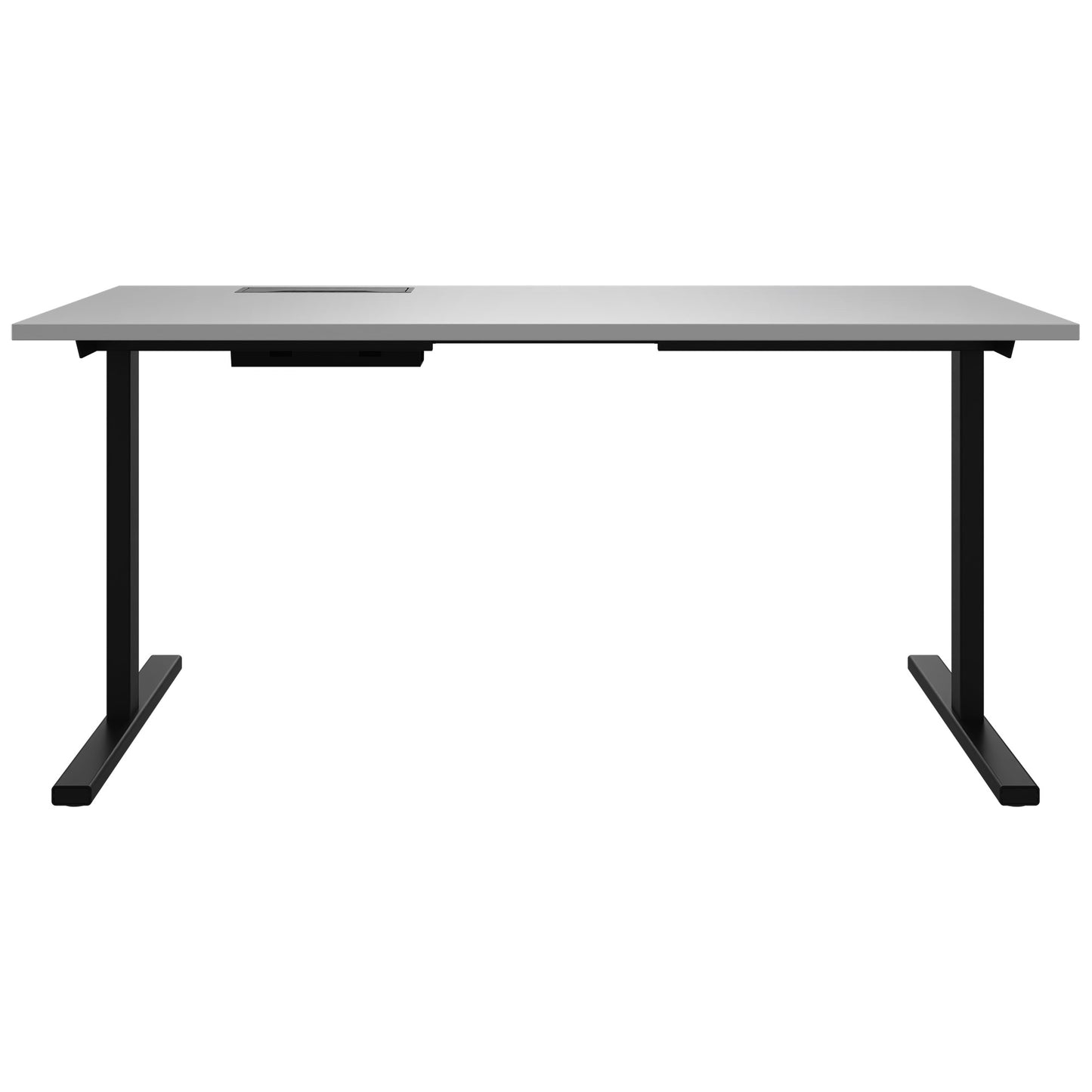 T-EASY desk | 1200 - 1800 mm, electrified, pearl grey