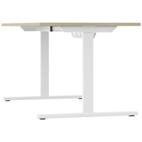 Bureau T-EASY | 1200 - 1800 mm, électrifié, cendre de sable