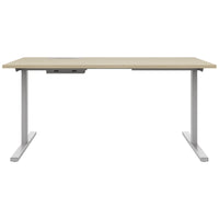 Bureau T-EASY | 1200 - 1800 mm, électrifié, cendre de sable