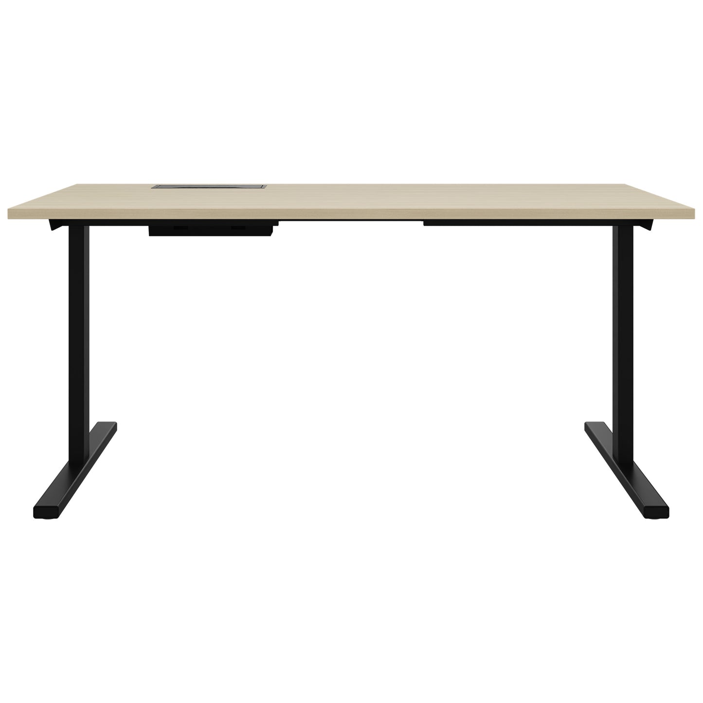 Bureau T-EASY | 1200 - 1800 mm, électrifié, cendre de sable