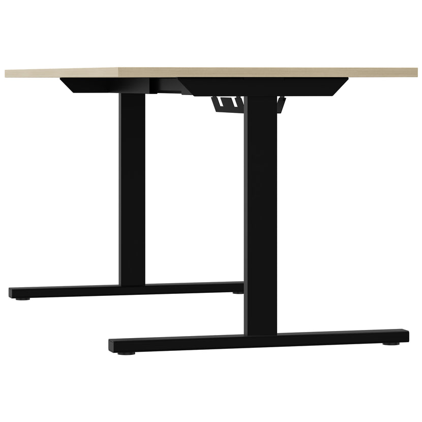 T-EASY Scrivania | 1200-1800 mm, elettrificato, cenere di sabbia