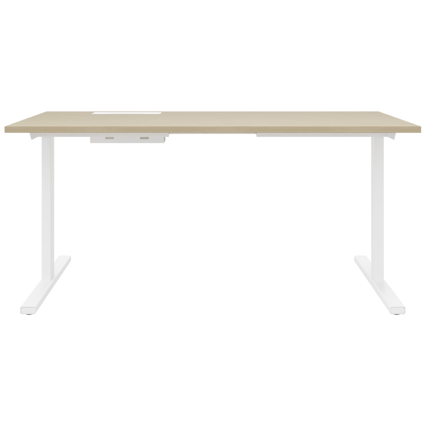 Bureau T-EASY | 1200 - 1800 mm, électrifié, cendre de sable