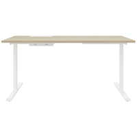 Bureau T-EASY | 1200 - 1800 mm, électrifié, cendre de sable