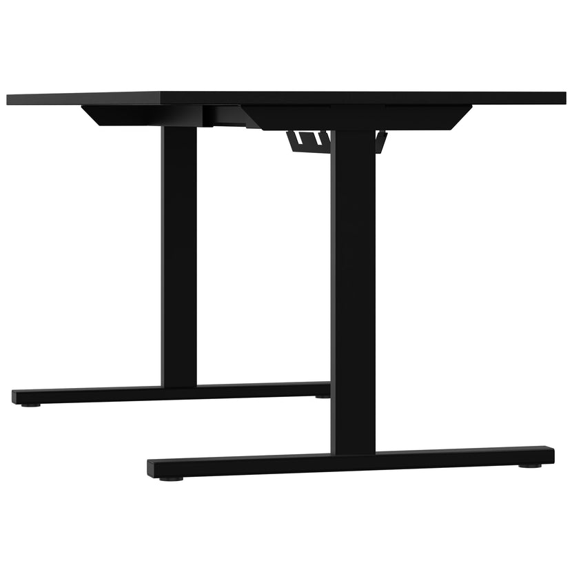 T-EASY Schreibtisch | 1200 - 1800 mm, elektrifiziert, Schwarz